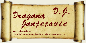 Dragana Janjetović vizit kartica